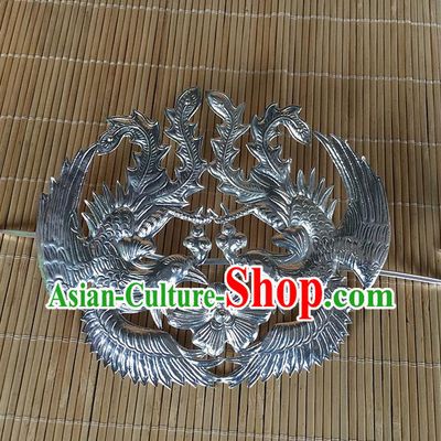Traditional Chinese Miao Nationality Wedding Phoenix Hair Coronet Hairpins Hair Accessories for Women
