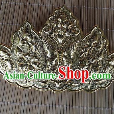 Traditional Chinese Miao Nationality Wedding Golden Hair Coronet Hairpins Hair Accessories for Women