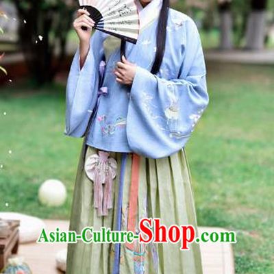 Chinese Ming Dynasty Nobility Lady Embroidered Costume Ancient Palace Hanfu Dress for Women