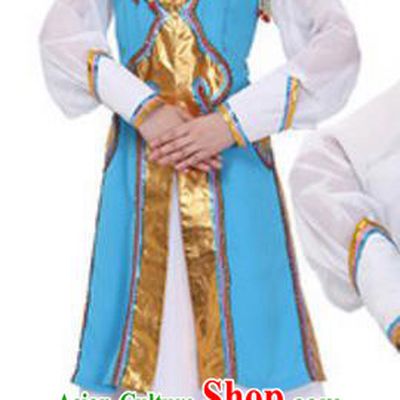 Traditional Chinese Mongol Nationality Costume, Chinese Mongolian Ethnic Dance Dress Clothing for Women