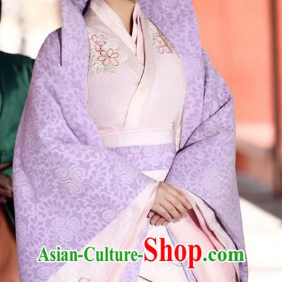 Traditional Chinese Ancient Warring States Time Princess Embroidered Historical Costume for Women