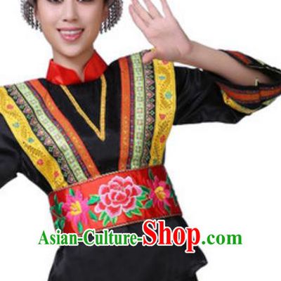 Top Grade Children Classical Dance Lotus Dance Green Clothing, Chinese Stage Performance Folk Dance Costume for Kids