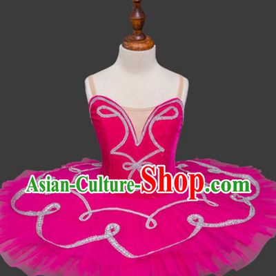 Top Grade Ballet Dance Costume Rosy Dress Bubble Ballerina Skirt Tu Tu Dancewear for Women