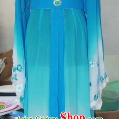Chinese Traditional Beijing Opera Actress Costumes China Peking Opera Blue Dress for Adults