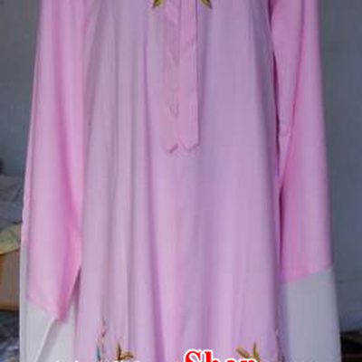 Chinese Traditional Beijing Opera Scholar Costumes Niche Embroidered Peony Pink Robe for Adults