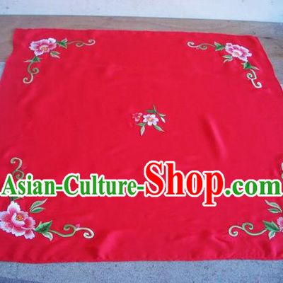 Chinese Traditional Beijing Opera Diva Head Cover Red Bridal Veil for Women