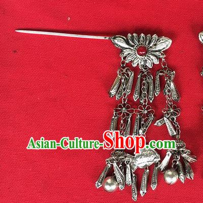 Chinese Traditional Ancient Bride Tassel Hair Clip Hanfu Hairpins Hair Accessories for Women