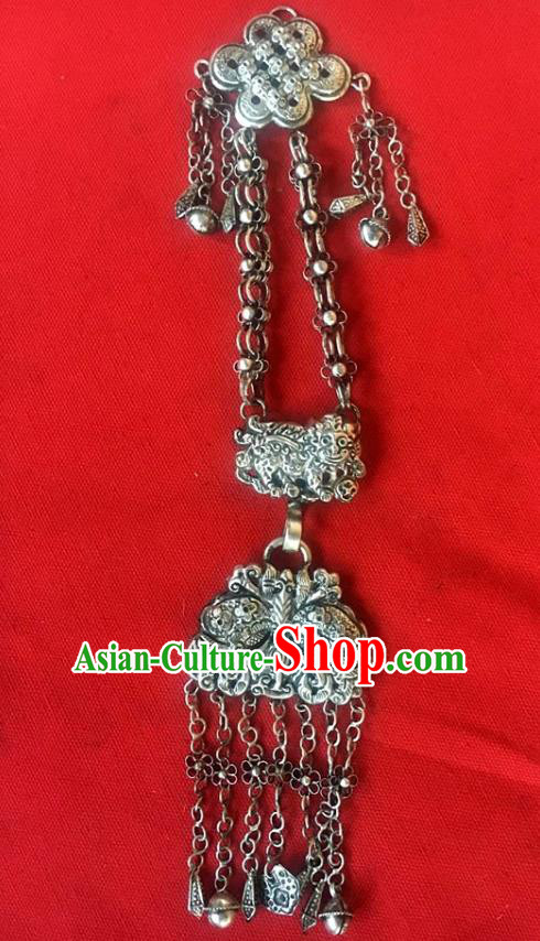 Traditional Chinese Miao Nationality Hair Accessories Hmong Female Folk Dance Hairpins Bracelet Sliver Necklace Headwear for Women Traditional Chinese Miao Nationality Hair Accessories Hmong Female Folk Dance Hairpins Bracelet Sliver Necklace Headwear for Women
