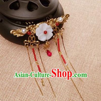 Chinese Traditional Hair Accessories Ancient Bride Hairpins Golden Hair Comb for Women