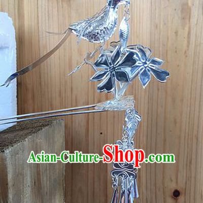 Chinese Traditional Ancient Bride Bird Hair Clip Hanfu Hairpins Hair Accessories for Women