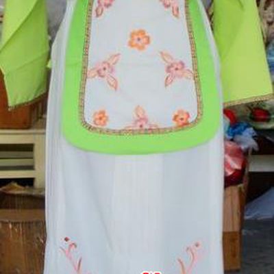 Chinese Traditional Beijing Opera Maidservants Embroidered Green Dress China Peking Opera Young Lady Costumes for Adults