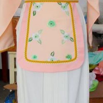 Chinese Traditional Beijing Opera Maidservants Embroidered Orange Dress China Peking Opera Young Lady Costumes for Adults