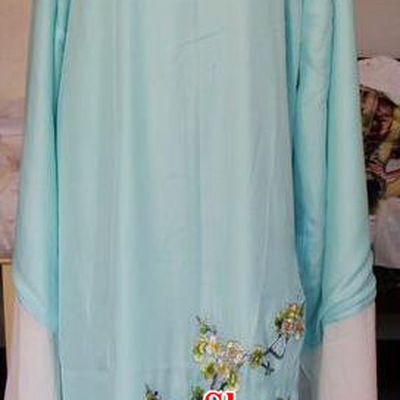 Chinese Traditional Shaoxing Opera Niche Embroidered Wintersweet Green Robe Clothing Peking Opera Scholar Costume for Adults