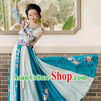 Ancient Chinese Tang Dynasty Princess Dance Hanfu Dress Palace Lady Embroidered Costume for Women
