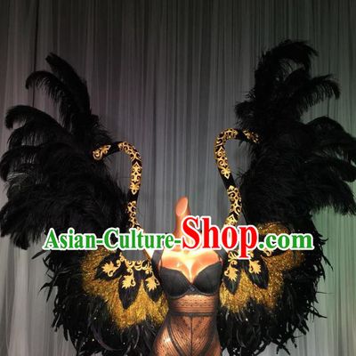 Top Grade Stage Performance Brazilian Carnival Feather Wings Miami Feathers Deluxe Wings for Women