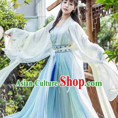 Chinese Traditional Jin Dynasty Princess Costumes Ancient Nobility Lady Hanfu Dress for Women