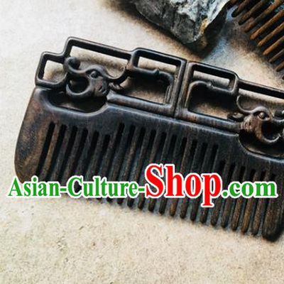 Chinese Traditional Hair Accessories Carving Eaglewood Hair Comb for Women