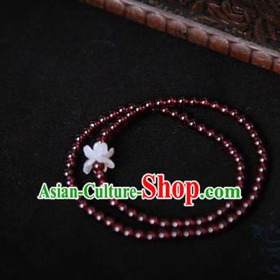 Chinese Traditional Jewelry Accessories Ancient Palace Hanfu Garnet Bracelet for Women