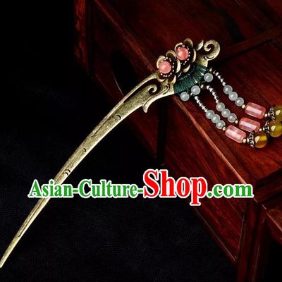 Chinese Traditional Hair Accessories Ancient Hanfu Tassel Step Shake Hairpin for Women