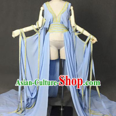 Top Grade Models Show Costume Stage Performance Blue Bikini Dress for Women