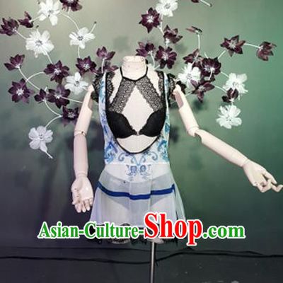 Top Grade Models Show Costume Stage Performance Bikini Dress and Flowers Wings for Women