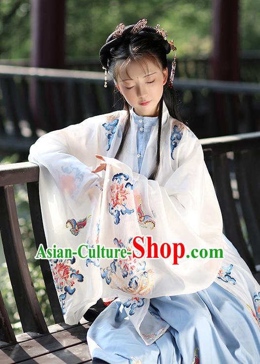 Chinese Ancient Palace Lady Hanfu Han Dynasty Imperial Concubine Queen Embroidered Historical Costumes