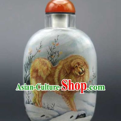 Top Tibetan Mastiff Dog Snuff Bottle Arts