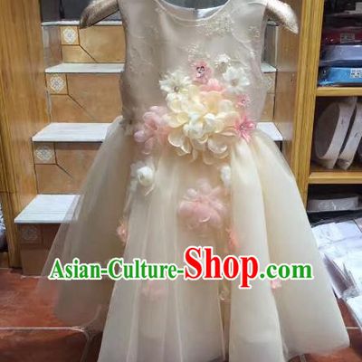 Top Grade Children Catwalks Costume Modern Dance Stage Performance Princess Dress for Kids