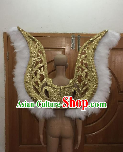 Top Grade Stage Performance Brazilian Carnival Feather Wings Miami Feathers Deluxe Wings Headwear Mask for Women