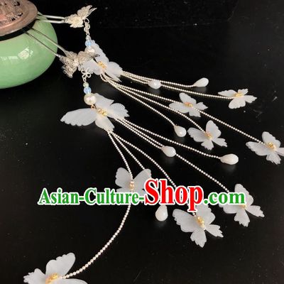 Chinese Traditional Hair Accessories Tassel Step Shake Ancient Butterfly Hairpins for Women