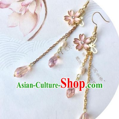 Handmade Chinese Traditional Accessories Tassel Earrings for Women