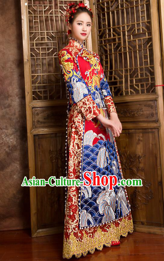 Traditional Chinese Wedding Costumes Traditional Xiuhe Suits Ancient Chinese bridal Full Dress Traditional Chinese Wedding Costumes Traditional Xiuhe Suits Ancient Chinese bridal Full Dress