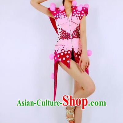 Top Grade Catwalks Red Costume Halloween Stage Performance Brazilian Carnival Clothing for Women