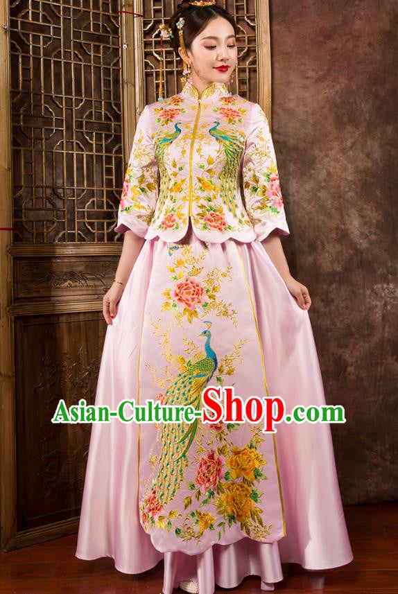 Traditional Chinese Wedding Costumes Traditional Xiuhe Suits Ancient Chinese bridal Full Dress Traditional Chinese Wedding Costumes Traditional Xiuhe Suits Ancient Chinese bridal Full Dress