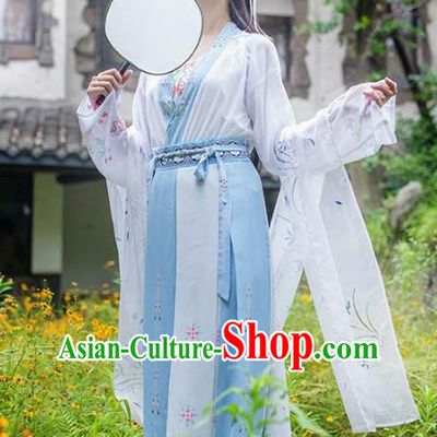 Traditional Chinese Ancient Peri Hanfu Dress Song Dynasty Princess Costumes for Rich Women