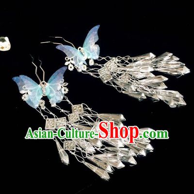 Chinese Traditional Hair Accessories Ancient Hanfu Tassel Step Shake Hairpins for Women