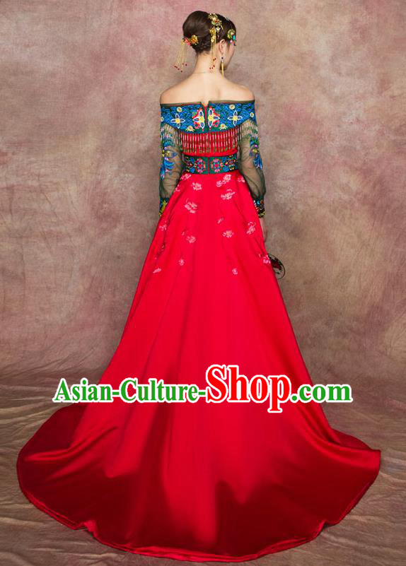Traditional Chinese Wedding Costumes Traditional Xiuhe Suits Ancient Chinese bridal Full Dress Traditional Chinese Wedding Costumes Traditional Xiuhe Suits Ancient Chinese bridal Full Dress