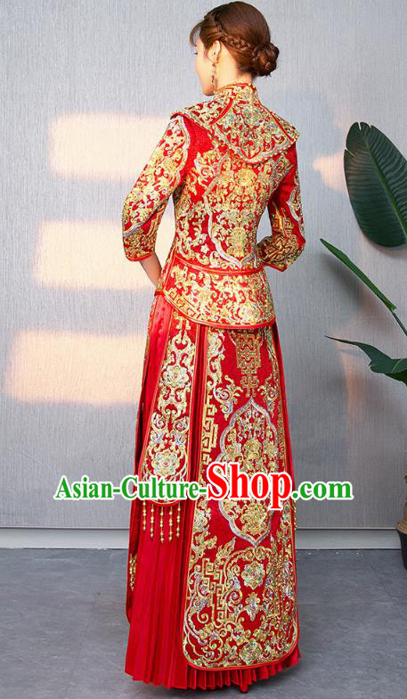 Traditional Chinese Wedding Costumes Traditional Xiuhe Suits Ancient Chinese bridal Full Dress Traditional Chinese Wedding Costumes Traditional Xiuhe Suits Ancient Chinese bridal Full Dress
