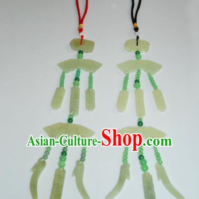 Traditional Chinese Ancient Princess Waist Accessories Hanfu Jade Pendant for Women