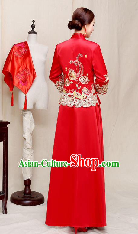 Traditional Chinese Wedding Costumes Traditional Xiuhe Suits Ancient Chinese bridal Full Dress Traditional Chinese Wedding Costumes Traditional Xiuhe Suits Ancient Chinese bridal Full Dress