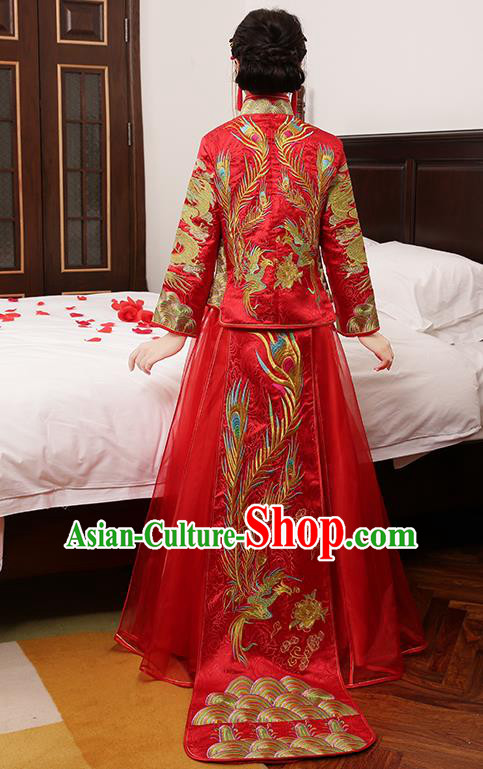 Traditional Chinese Wedding Costumes Traditional Xiuhe Suits Ancient Chinese bridal Full Dress Traditional Chinese Wedding Costumes Traditional Xiuhe Suits Ancient Chinese bridal Full Dress