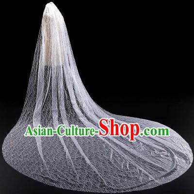 Top Grade Wedding Hair Accessories Bride Long Veil Headwear for Women
