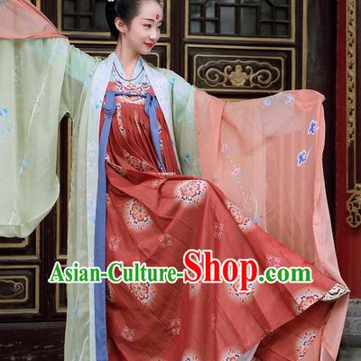 Chinese Tang Dynasty Imperial Concubine Costume Ancient Fairy Hanfu Dress for Women