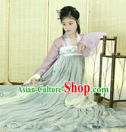 Chinese Ancient Palace Lady Hanfu Han Dynasty Imperial Concubine Queen Embroidered Historical Costumes