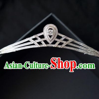 Top Grade Wedding Bride Hair Accessories Princess Zircon Royal Crown for Women