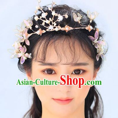 Handmade Wedding Hair Accessories Bride Golden Hair Clasp for Women