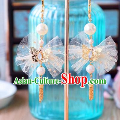 Top Grade Wedding Bride Ear Accessories Princess Butterfly Earrings for Women