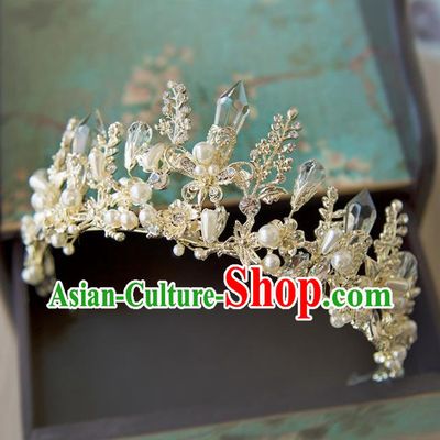 Top Grade Wedding Bride Hair Accessories Baroque Palace Princess Royal Crown for Women