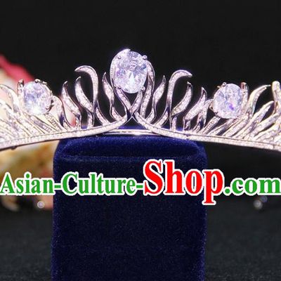 Top Grade Baroque Queen Royal Crown Wedding Bride Hair Accessories for Women