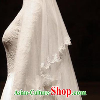 Handmade Wedding Hair Accessories Baroque Bride Hair Veil Mantilla Headwear for Women